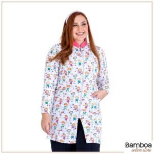 Jaleco Feminino Gabardine Estampa Diversão