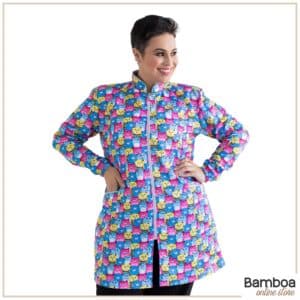 Jaleco Gabardine - Estampa Gatos