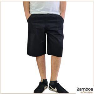 Bermuda De Brim Pesado Uniforme Profissional Preto